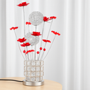 lampe à poser moderne en acrylique motifs floraux décoratifs