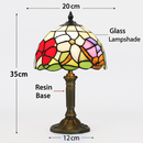 lampe à poser rétro style méditerranéen en vitrail