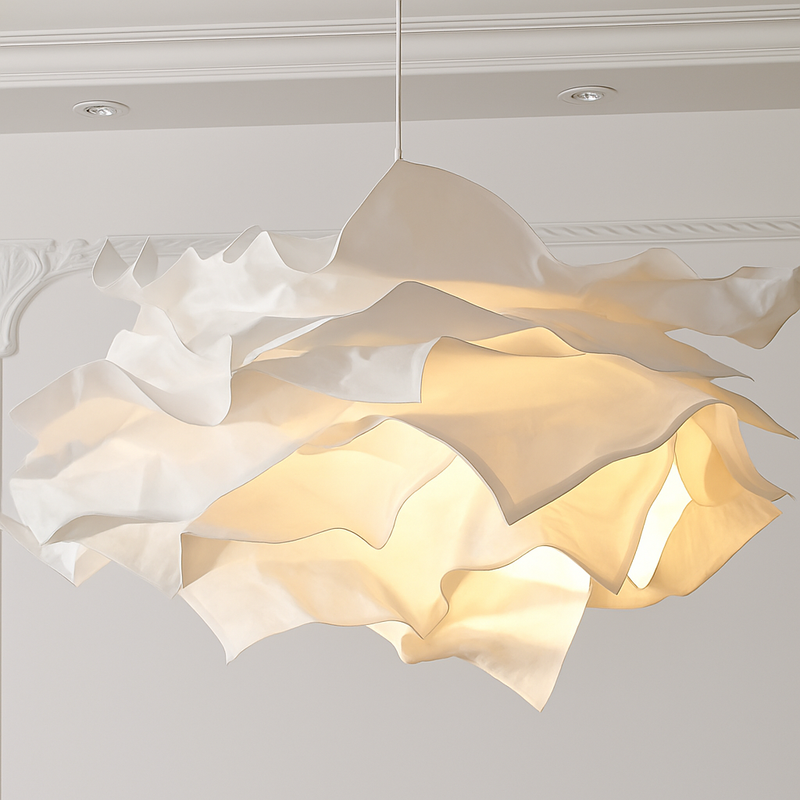 lampe suspendue en papier blanc pour éclairage plafond magasin restaurant