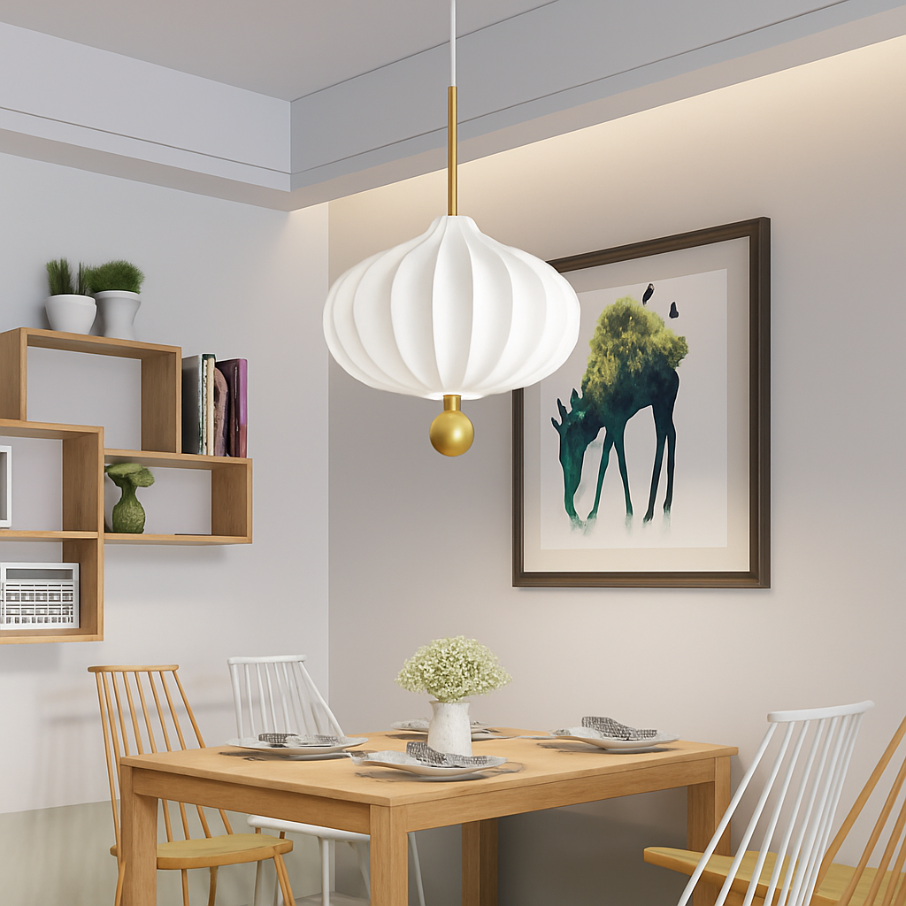 lampe suspendue moderne en verre avec fil réglable en métal - vue 4 sur 8