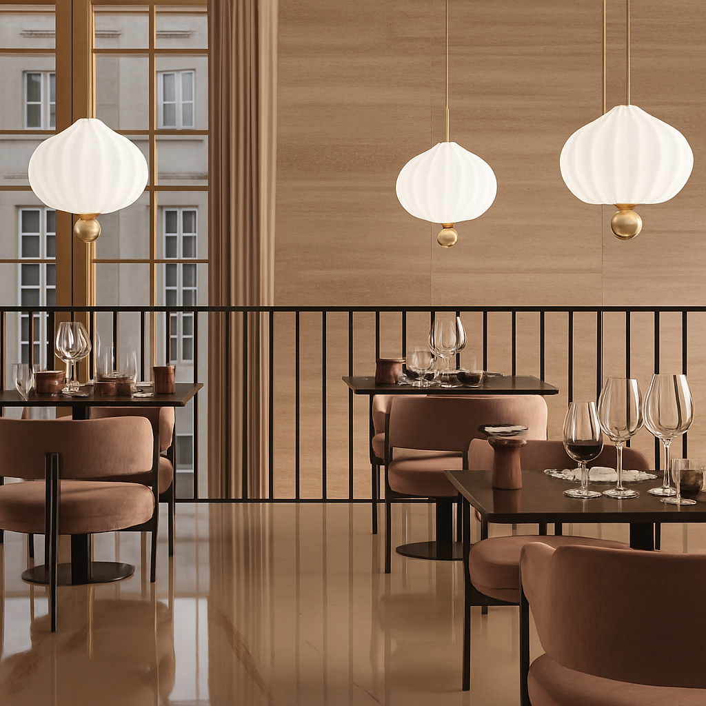 lampe suspendue moderne en verre avec fil réglable en métal - vue 5 sur 8
