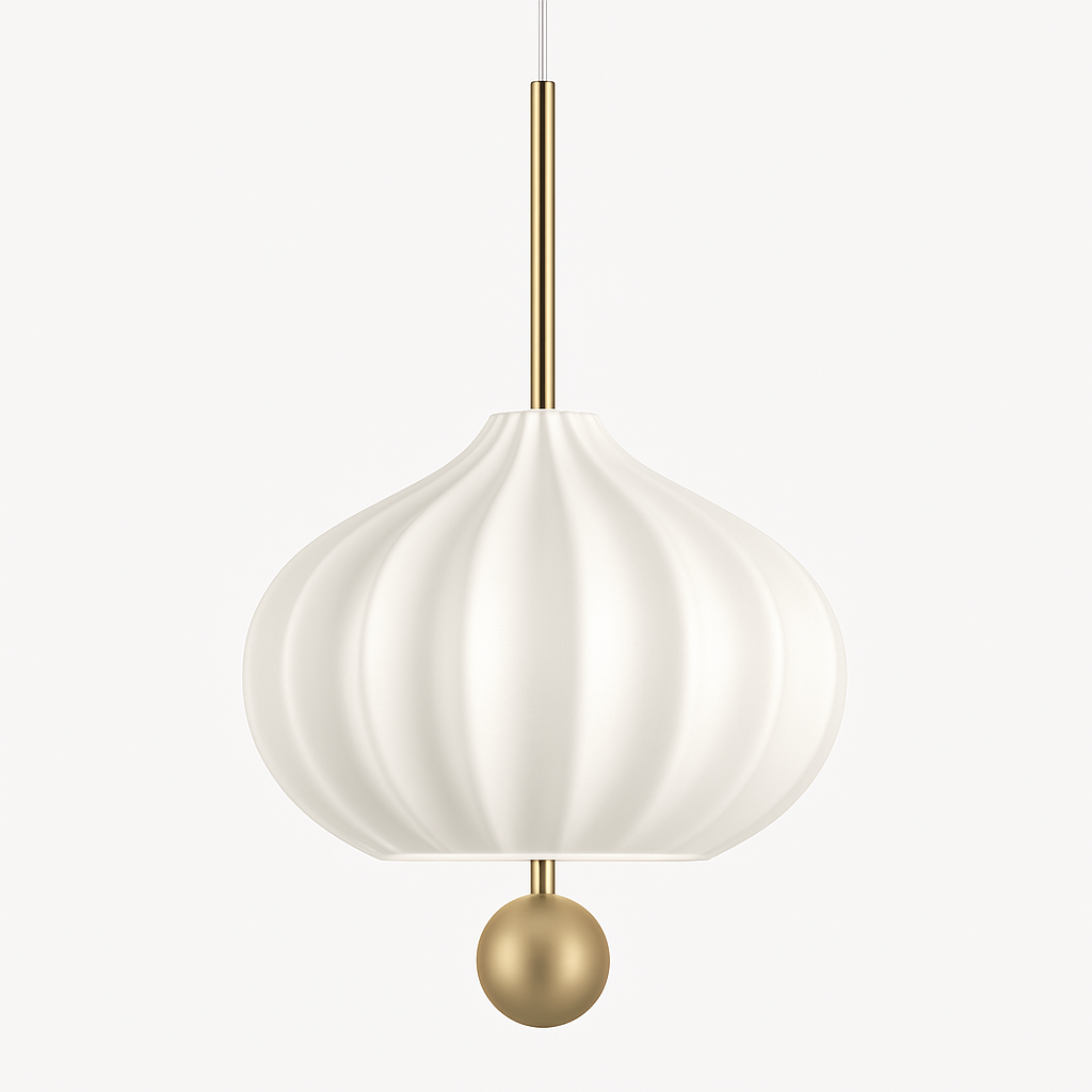 lampe suspendue moderne en verre avec fil réglable en métal - vue 6 sur 8