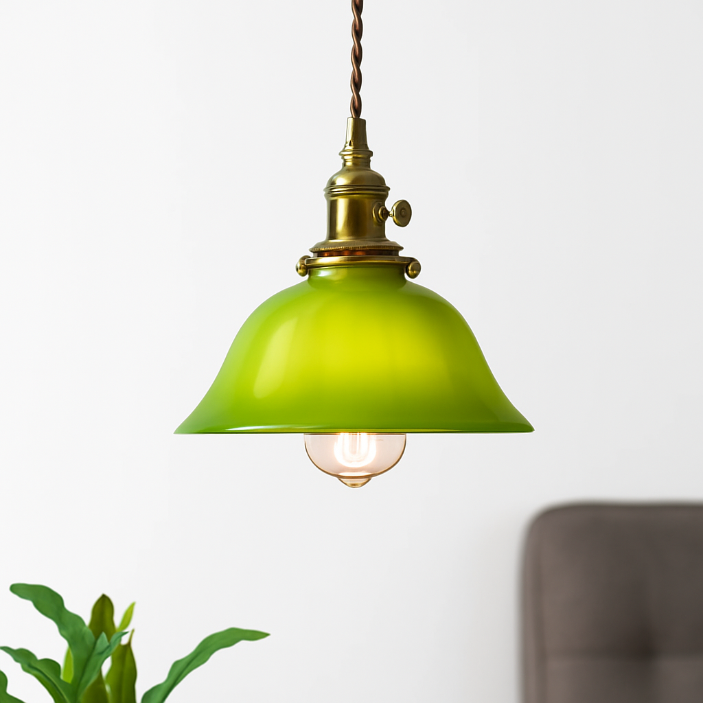 lampe suspension verre led cuivre edison vintage - vue 4 sur 30