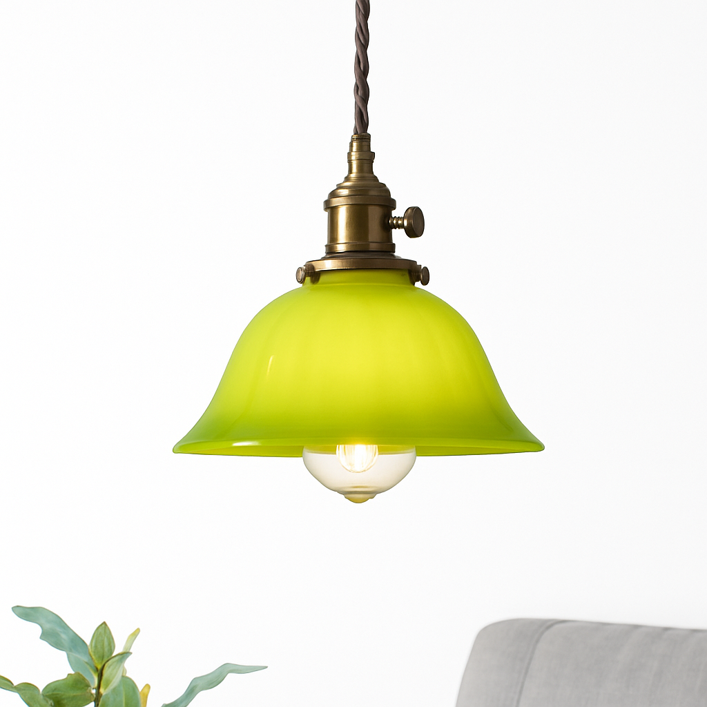 lampe suspension verre led cuivre edison vintage - vue 7 sur 30