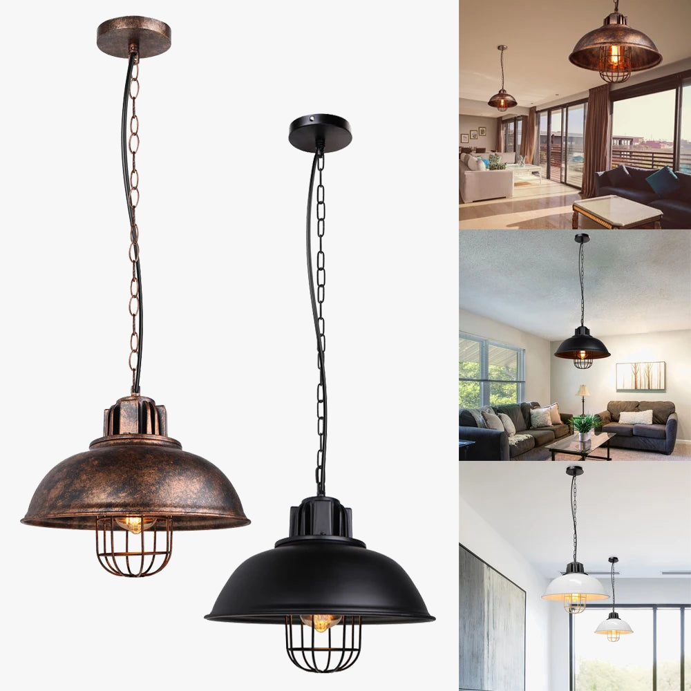 lampes suspendues industrielles rétro led pour bar restaurant loft