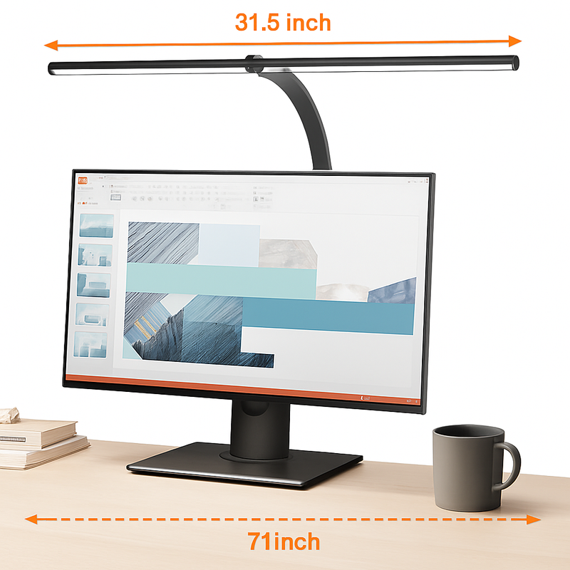 LAOPAO Lampe de bureau LED à double tête Lampes de bureau d'architecte EU/US Bureau 24W 5 modes de couleur les plus lumineux et 5 lampes de protection des yeux à intensité variable