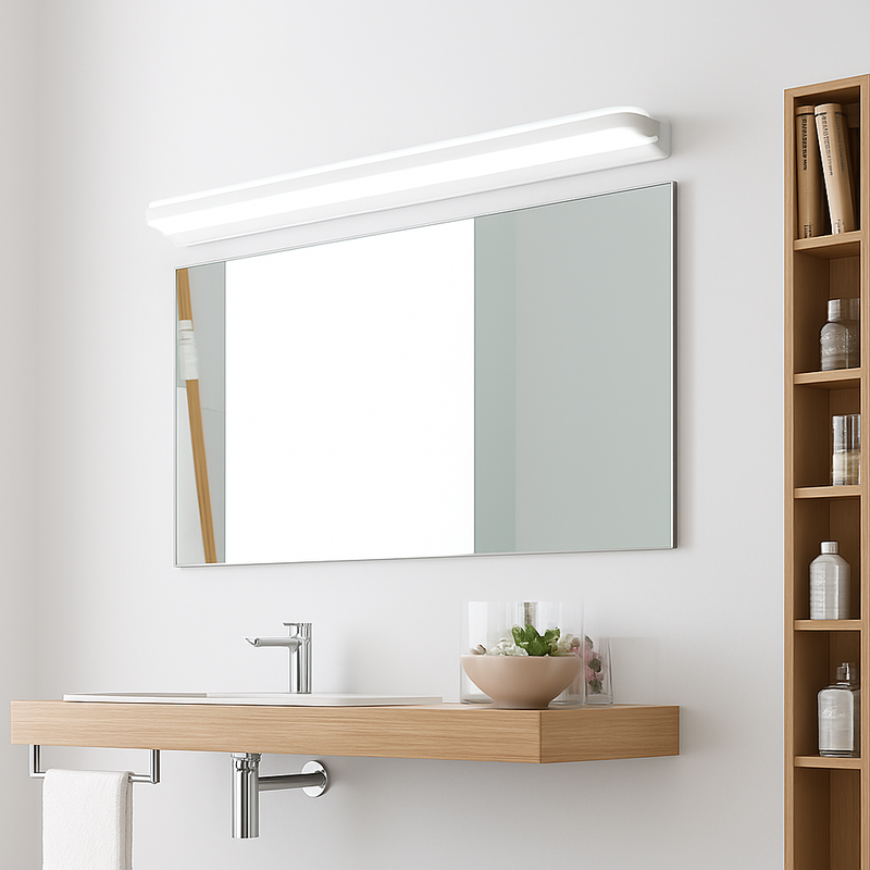 Led miroir lumière moderne salle de bain lampe appliques 42/62/72/120cm acier inoxydable AC85-265V noir blanc appliques LED apliques