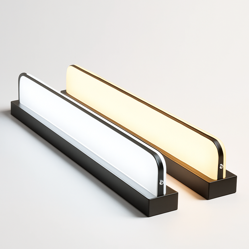 Led miroir lumière moderne salle de bain lampe appliques 42/62/72/120cm acier inoxydable AC85-265V noir blanc appliques LED apliques