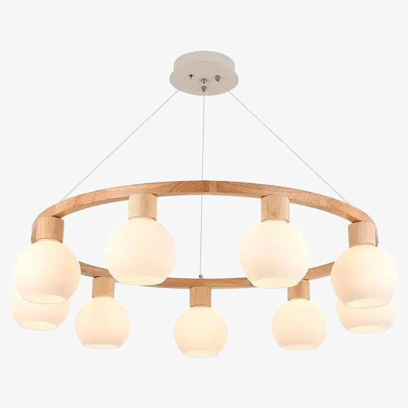 lustre en bois massif moderne minimaliste Restaurant
