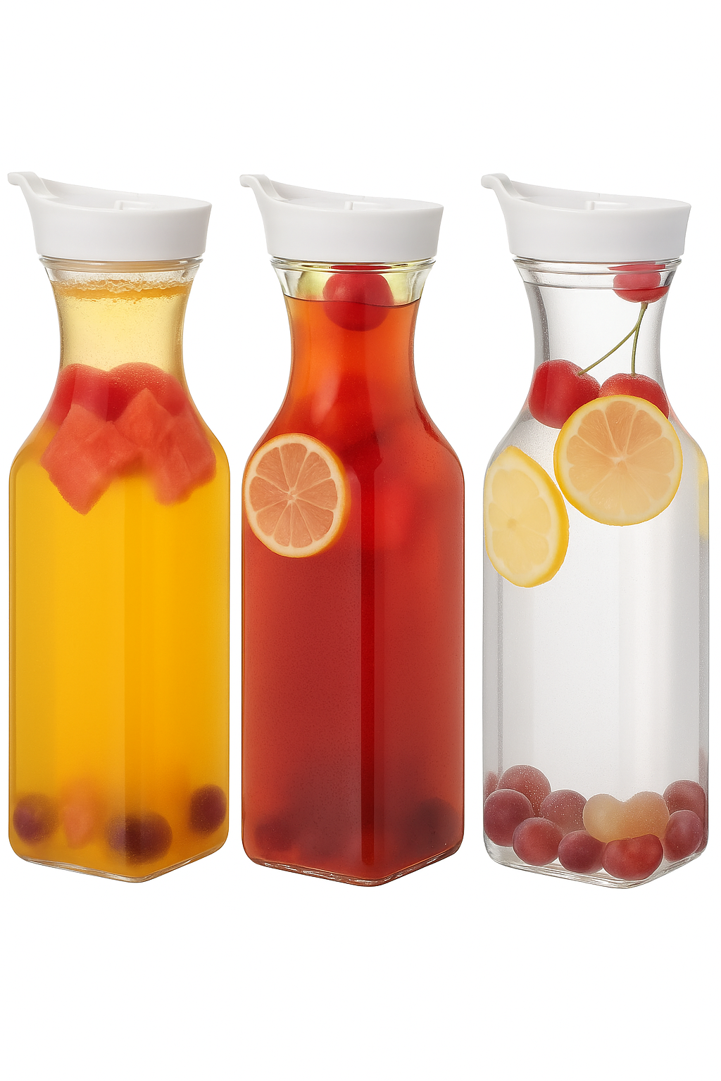 Lot 3 carafes plastique 1 5 l clapet