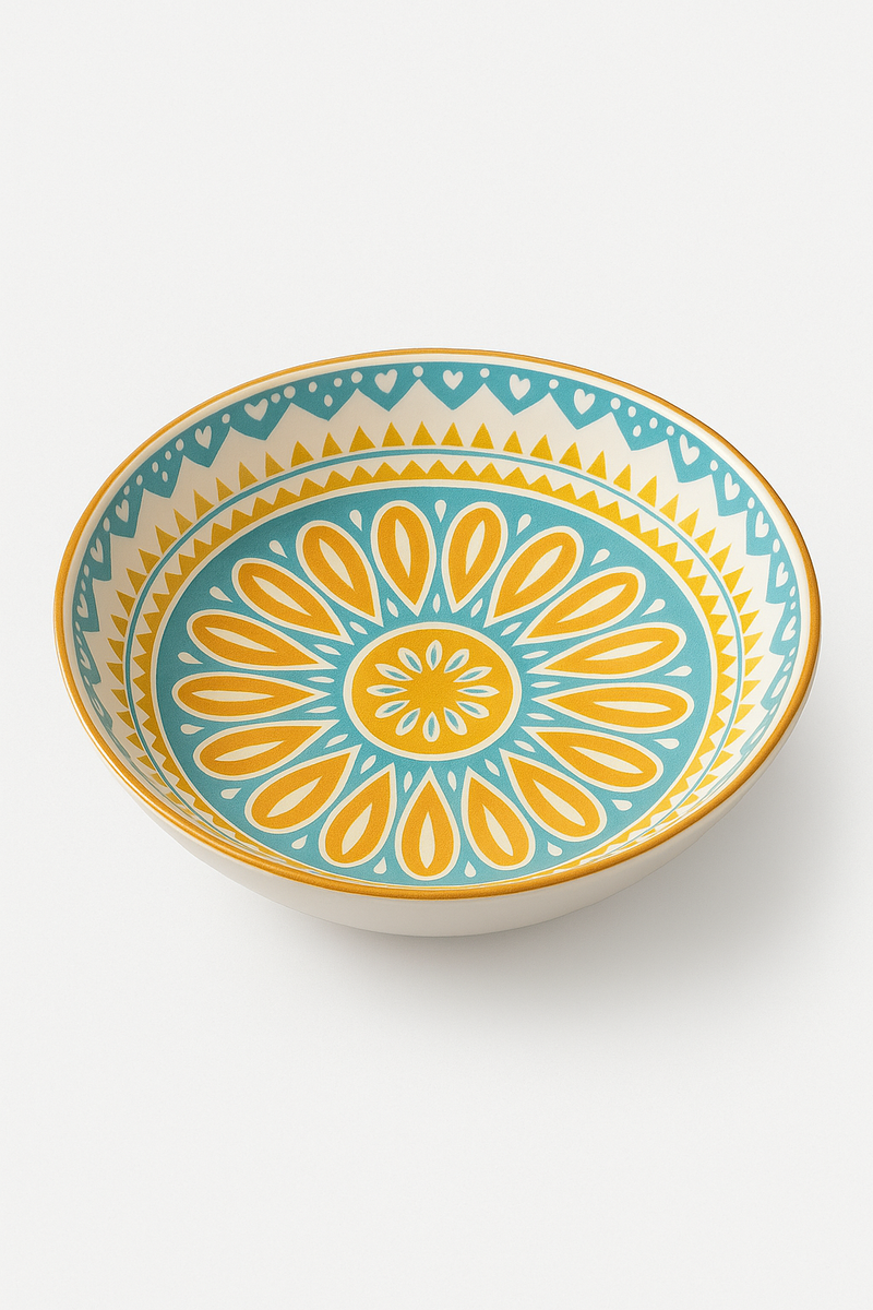Lot 4 assiettes ceramique boheme 21 cm