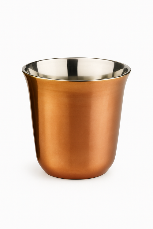 Lot 4 tasses espresso inox double paroi isotherme