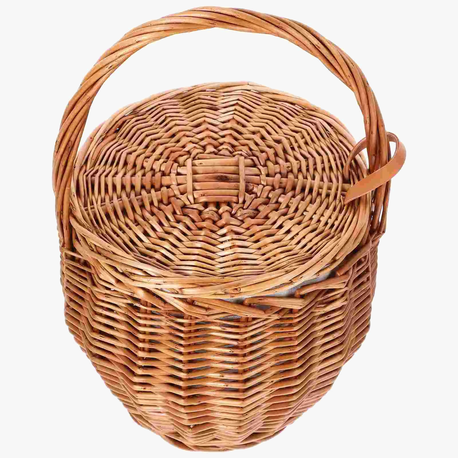 lot de 10 paniers en rotin naturel pour rangement extérieur et pique-nique