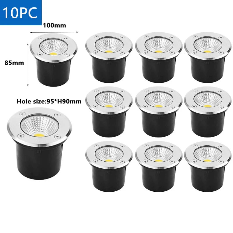 lot de 10 spots led encastrables étanches pour éclairage extérieur