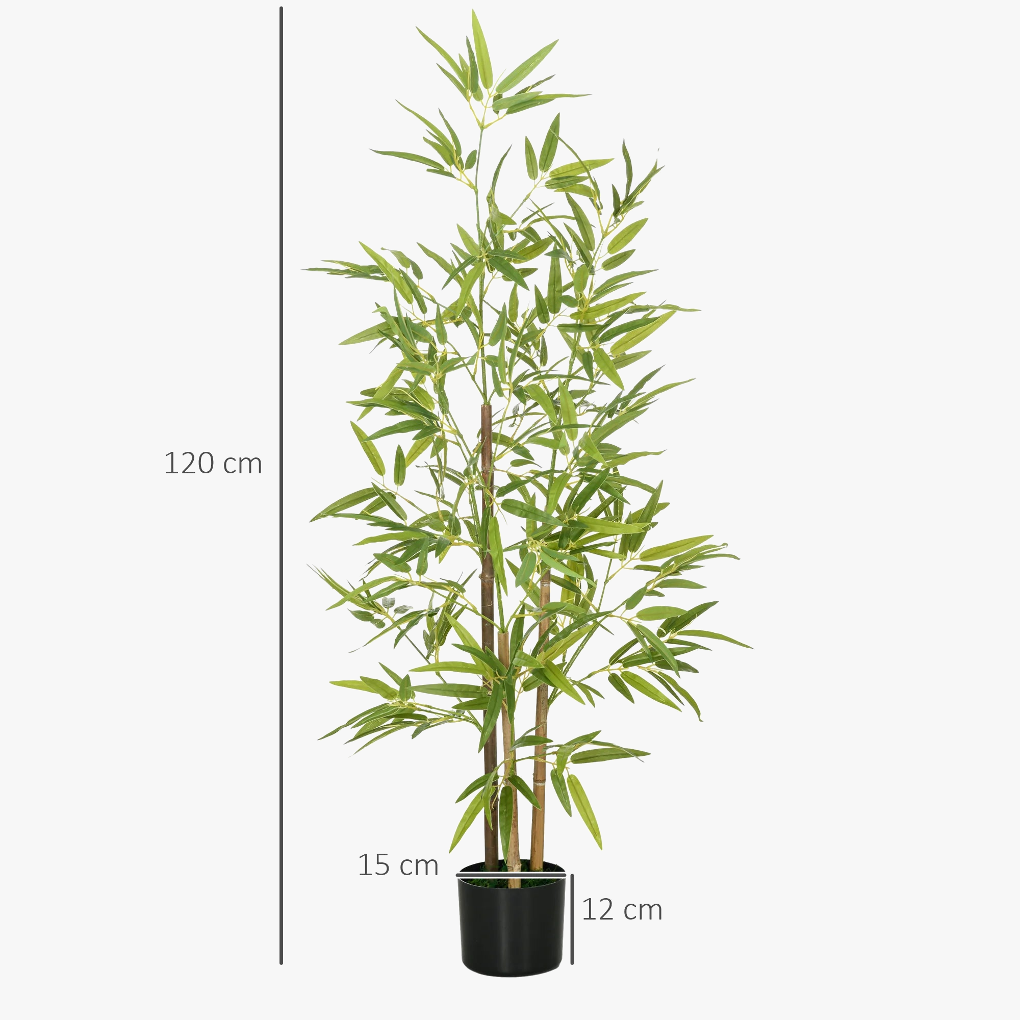lot de 2 plantes artificielles avec pot et 498 feuilles