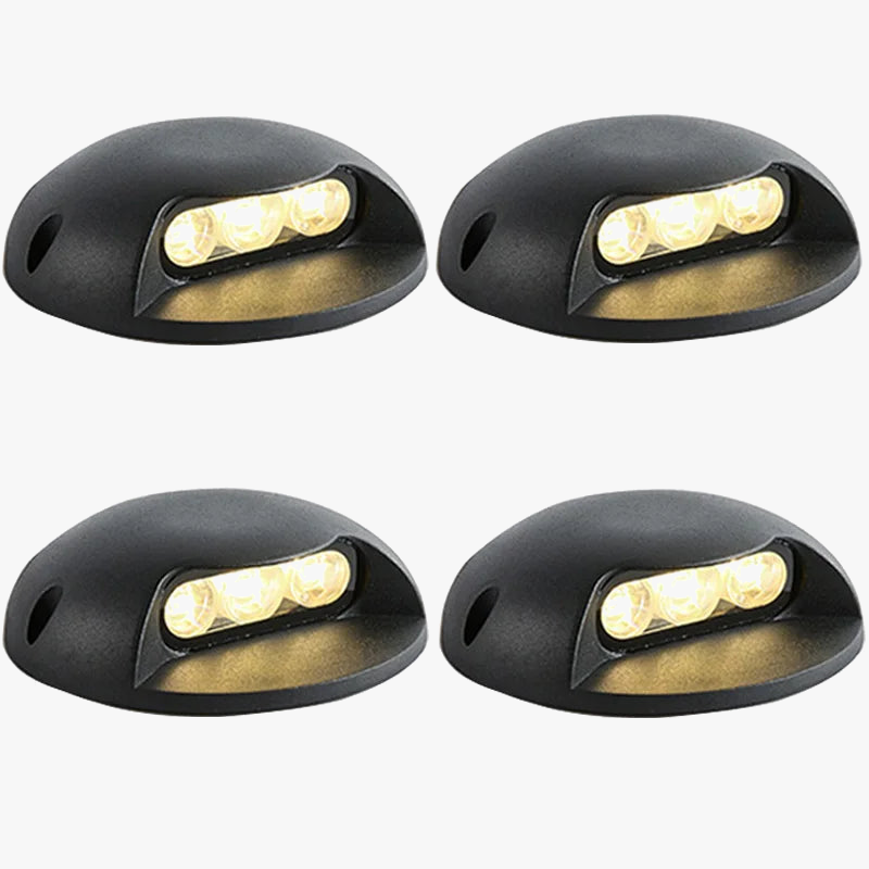 lot de 4 spots led étanches pour éclairage extérieur jardin et allée