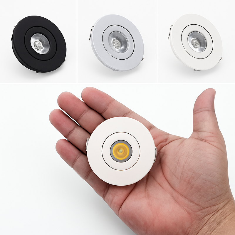 lot de 6 mini spots led dimmables encastrés en aluminium