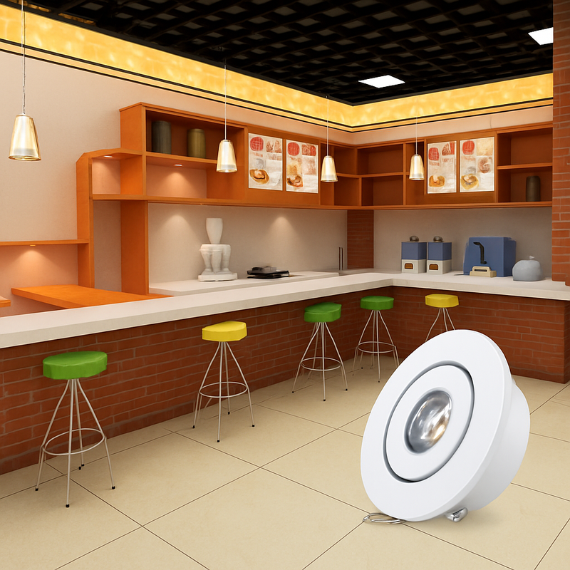 lot de 6 mini spots led dimmables encastrés en aluminium