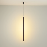 Luminaires suspendus LED modernes pour chambre à coucher chevet lecture lampe suspendue salon Bar café décor noir lustre plus long