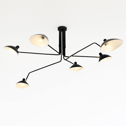 lustre araignée en fer nordique vintage industriel led éclairage