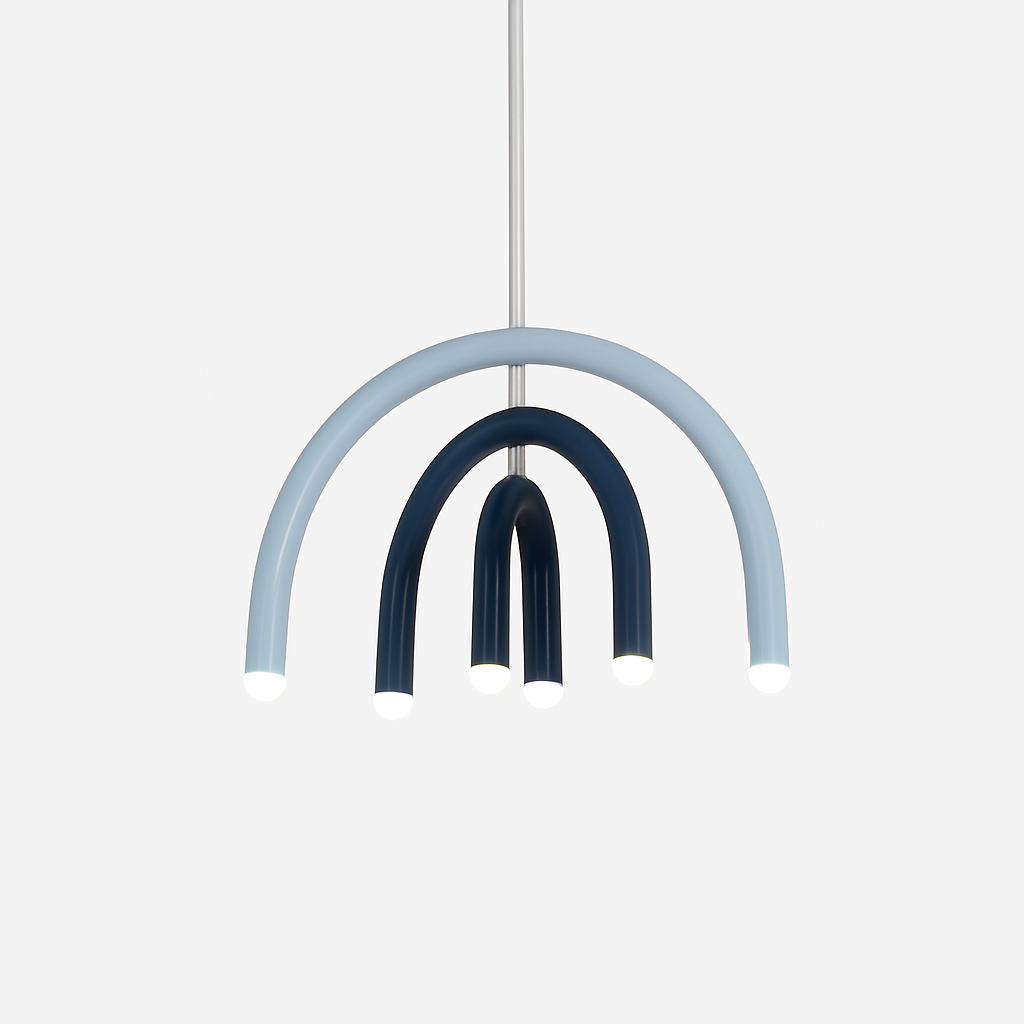 Lustre arc-en-ciel de styliste italien en forme de U