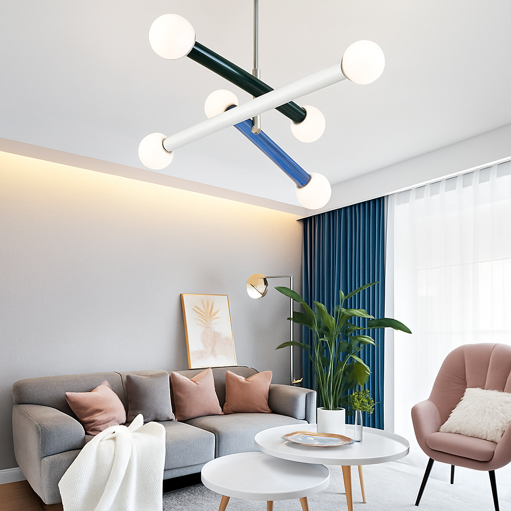 lustre art déco minimaliste éclairage suspendu - vue 4 sur 10