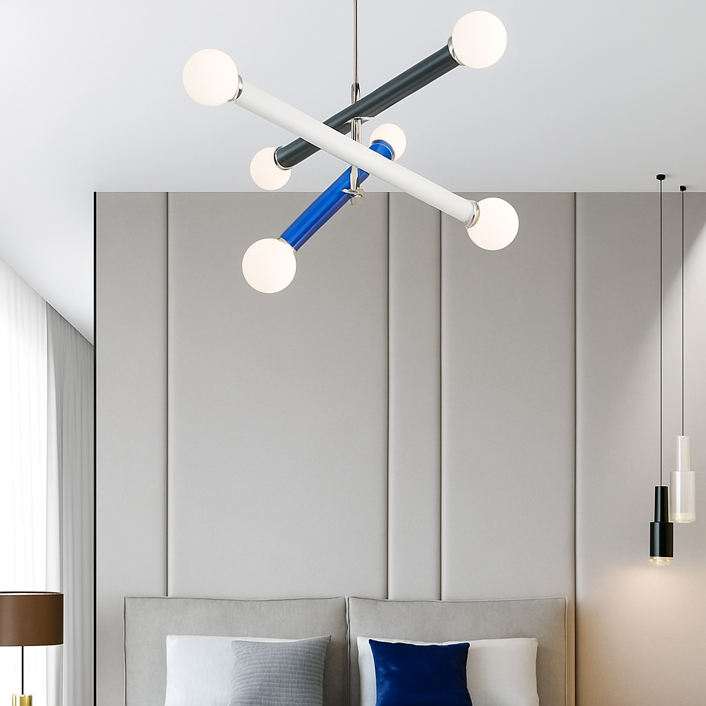 lustre art déco minimaliste éclairage suspendu - vue 6 sur 10