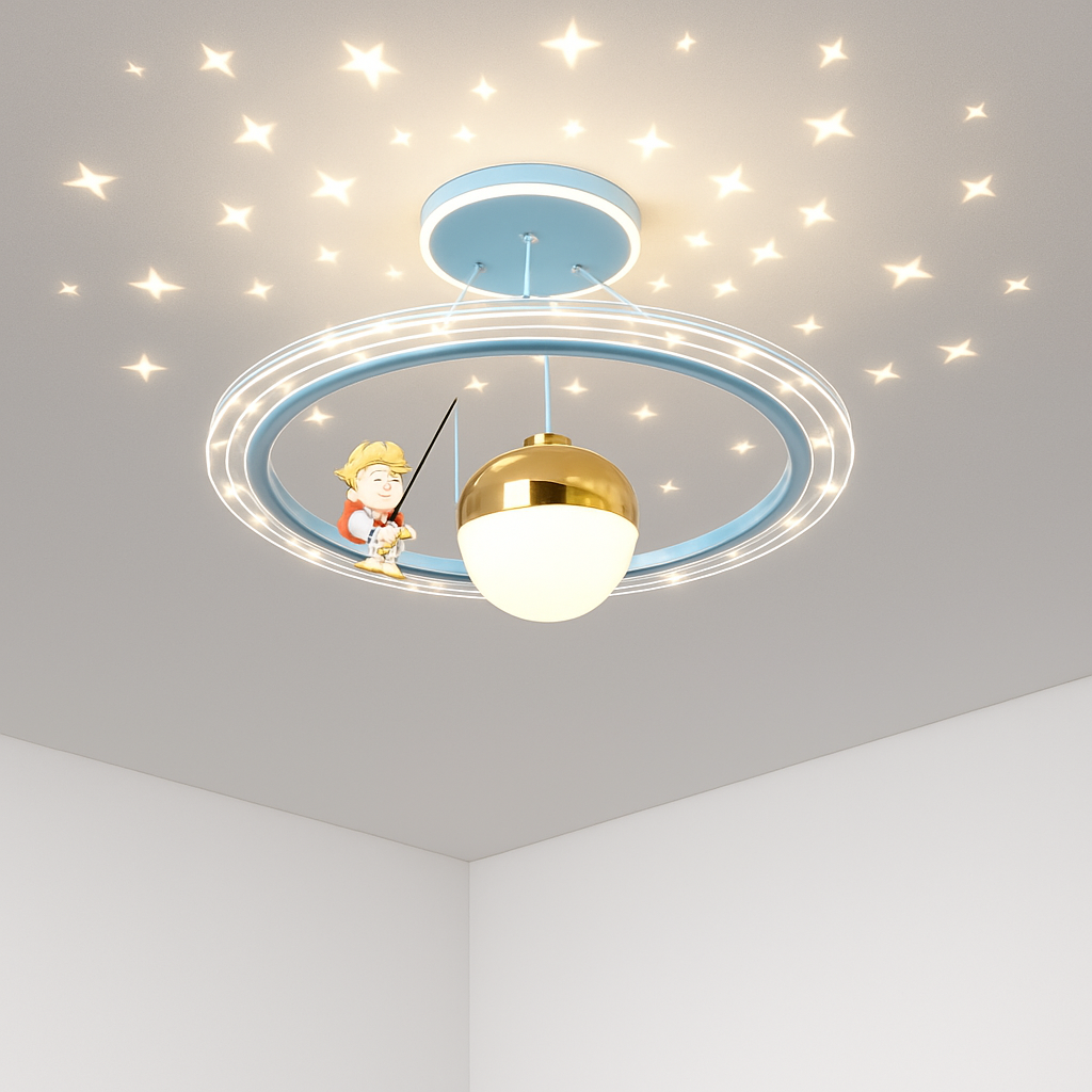 lustre astronaute décoration créative chambre enfants dessin animé - vue 4 sur 18