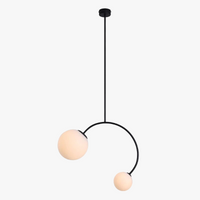 lustre c forme décoration éclairage led