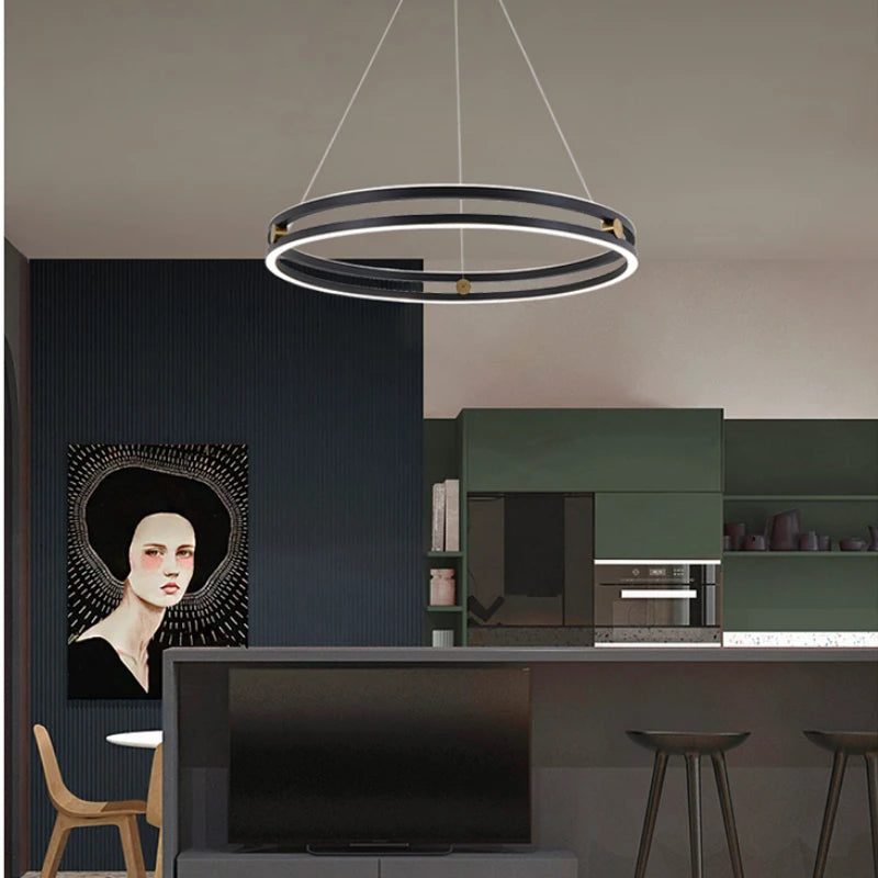 lustre circulaire moderne design créatif pour intérieur lumineux