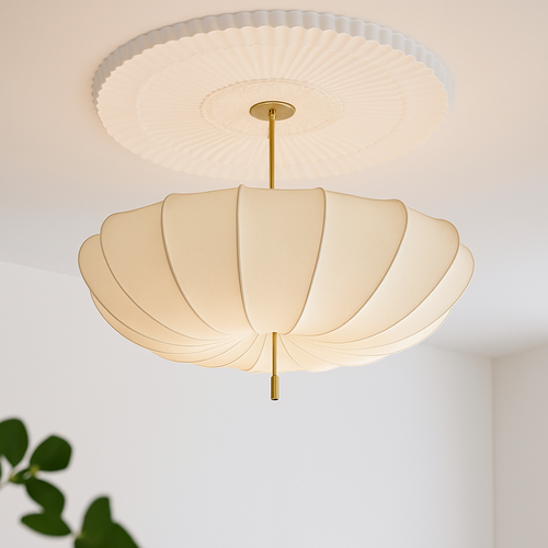 lustre décoratif vintage en tissu européen pour restaurant