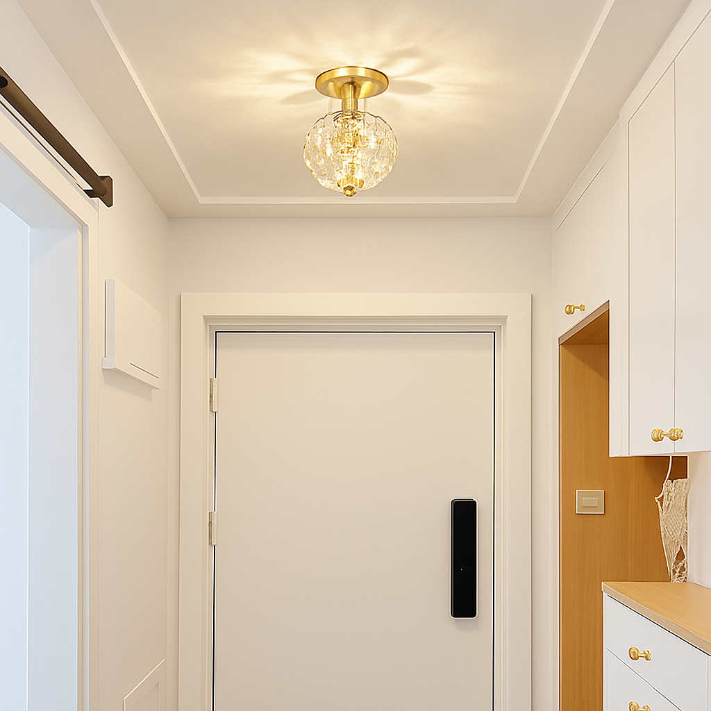 lustre de chevet en cristal k9 moderne et luxueux - vue 5 sur 8