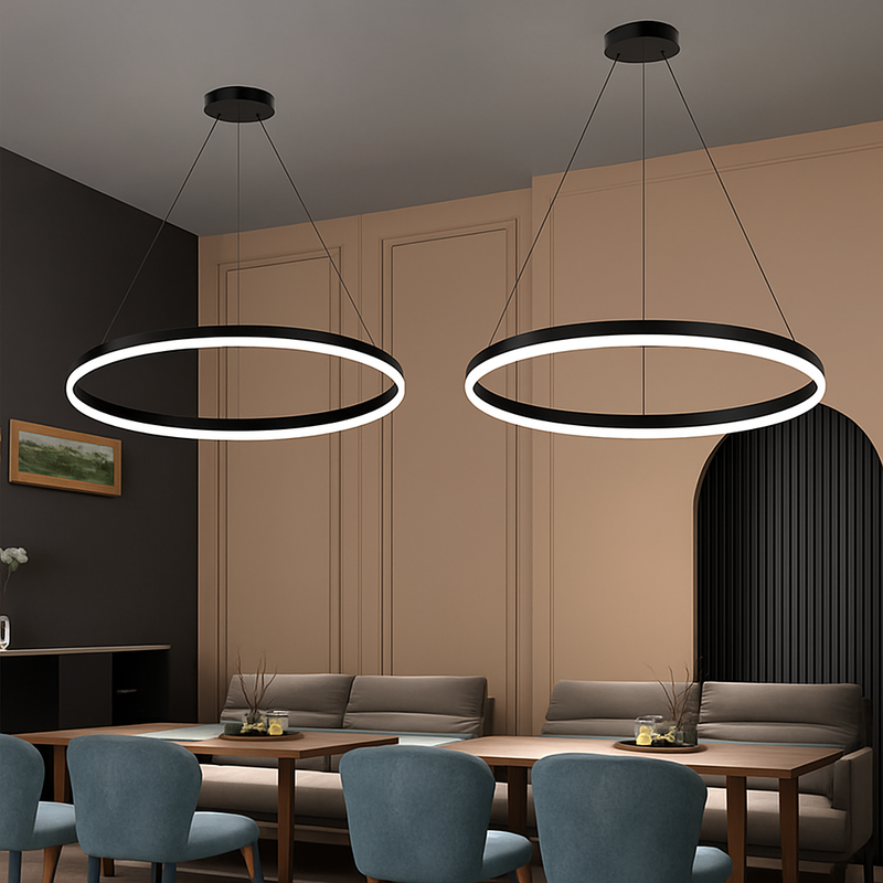lustre design à Anneau moderne LED dimmable