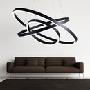 Lustre design cercles entrelacés (noir ou blanc)