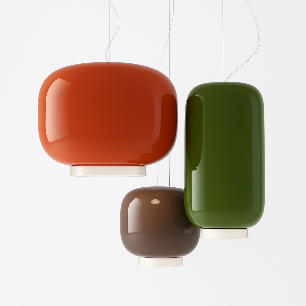 lustre design italien en verre pour bar et restaurant