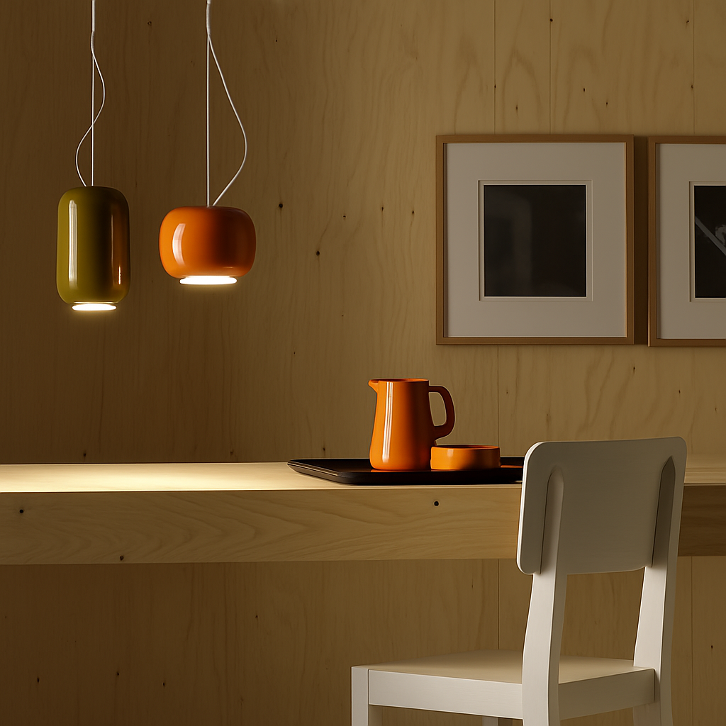 lustre design italien en verre pour bar et restaurant - vue 4 sur 10