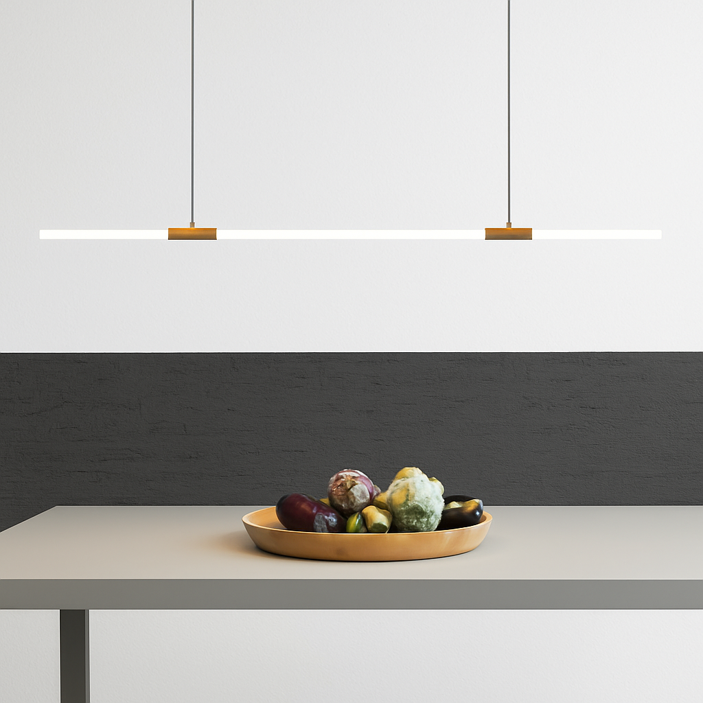 Lustre design LED doré style minimaliste Nevy