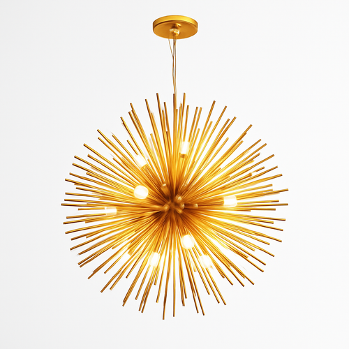 Lustre design moderne en aluminium doré Prosperity