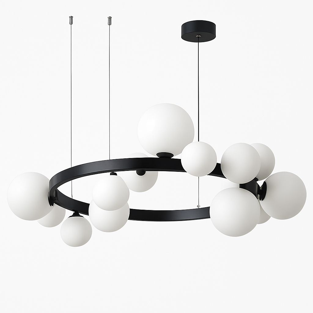 Lustre design rond minimaliste salon luxe nordique minimaliste moderne restaurant chambre magique haricot