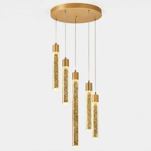 lustre en cristal led moderne pour décoration intérieure créative