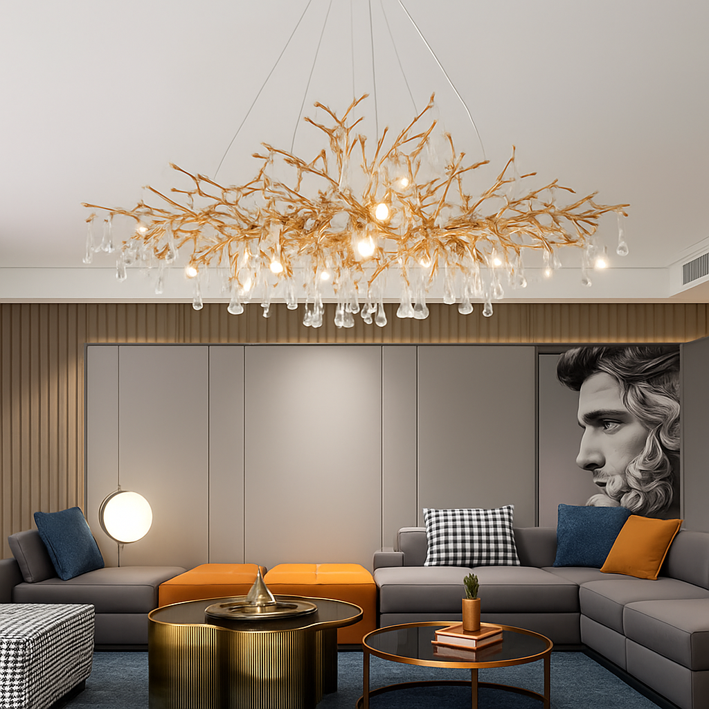 lustre en cristal rétro pour éclairage de luxe - vue 4 sur 7