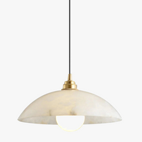 Lustre en laiton et marbre importé