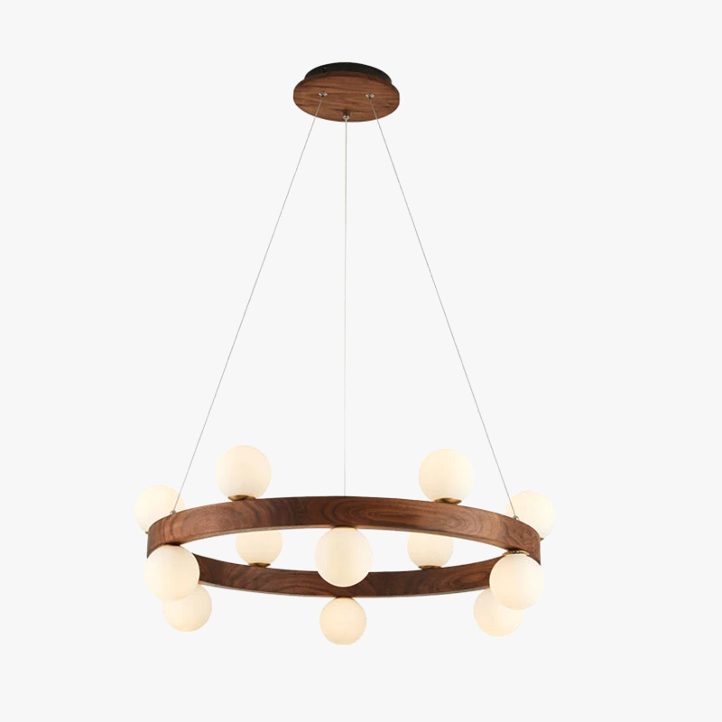 Lustre en noyer pour salon