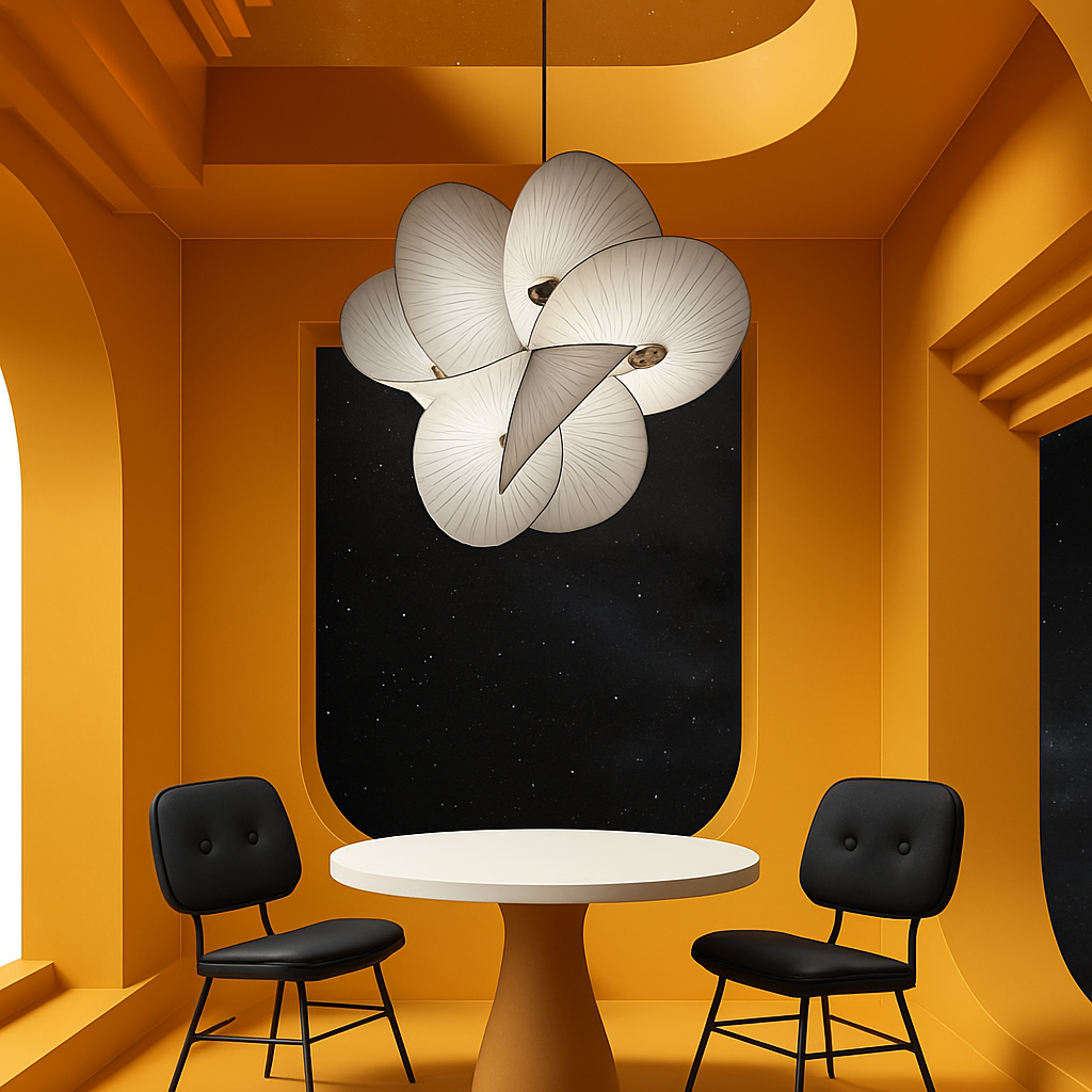 lustre en tissu design pour restaurant bureau et salon - vue 4 sur 7