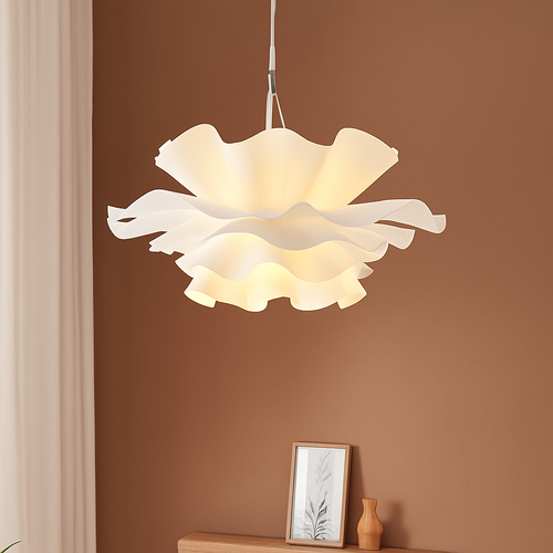 Lustre à fleurs blanches design nordique suspension pour chambre salon Bar lampe à manger chambre d'enfants suspension danoise