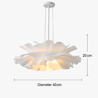 Lustre à fleurs blanches design nordique suspension pour chambre salon Bar lampe à manger chambre d'enfants suspension danoise