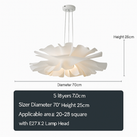 Lustre à fleurs blanches design nordique suspension pour chambre salon Bar lampe à manger chambre d'enfants suspension danoise