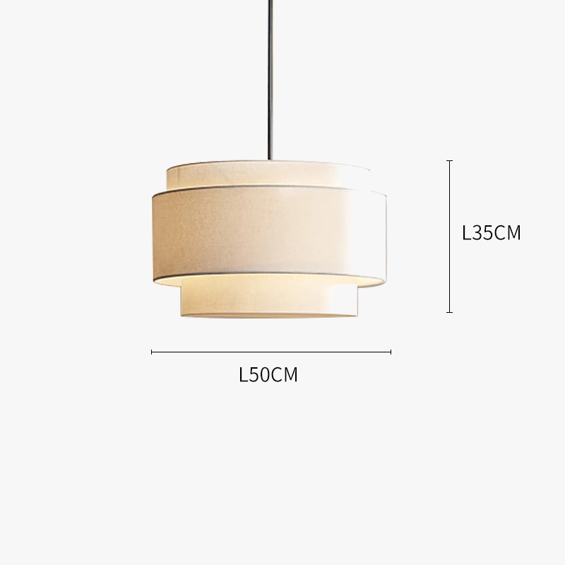 Lustre japonais tissu modernes LED