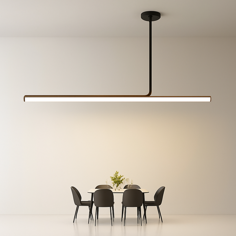 lustre led long moderne suspension décor luminaire suspendu