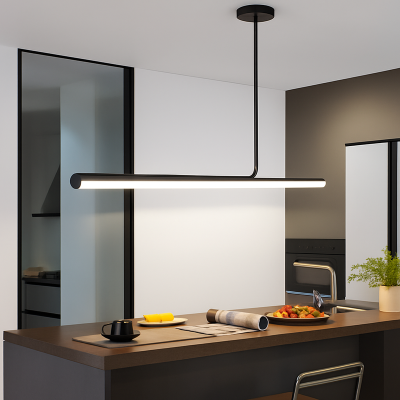 lustre led long moderne suspension décor luminaire suspendu